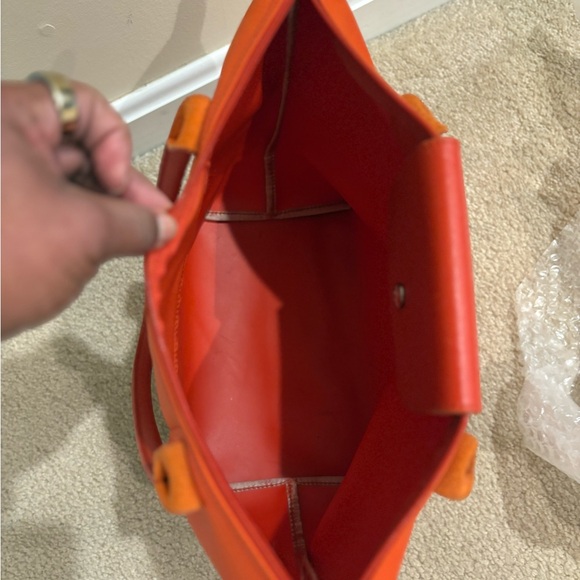 Longchamp Vibrant Orange Tote Bag - Picture 5 of 10